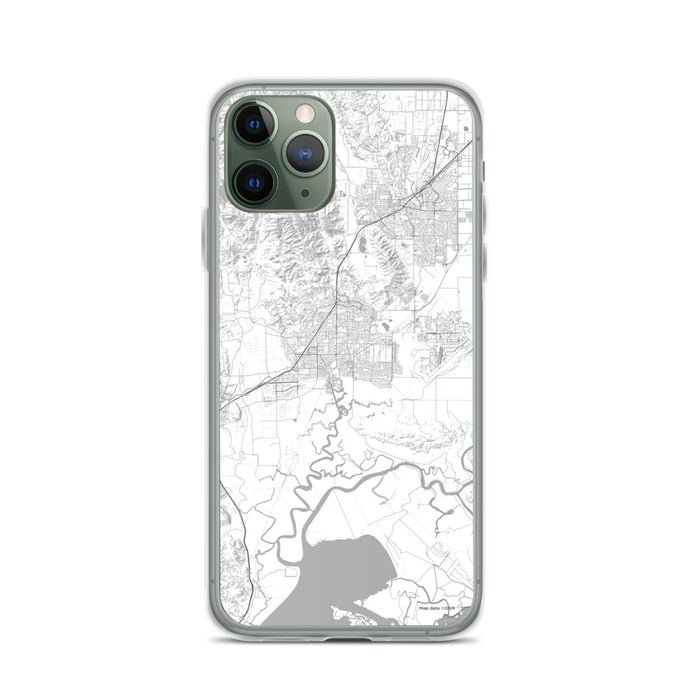 Custom iPhone 11 Pro Fairfield California Map Phone Case in Classic