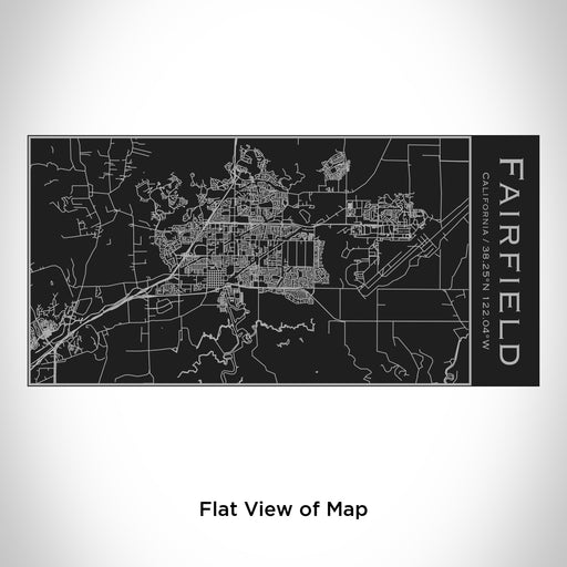 Rendered View of Fairfield California Map Engraving on 17oz Stainless Steel Insulated Cola Bottle in Black
