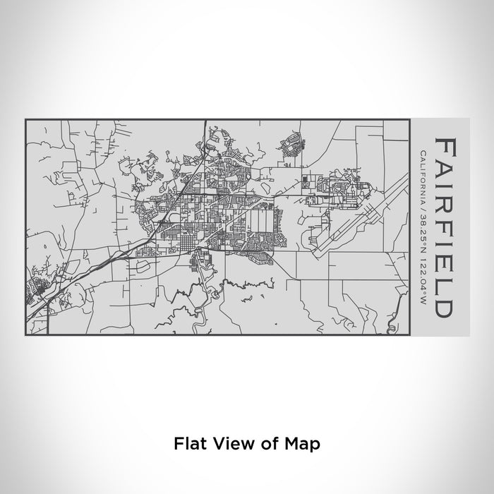 Rendered View of Fairfield California Map Engraving on 17oz Stainless Steel Insulated Cola Bottle