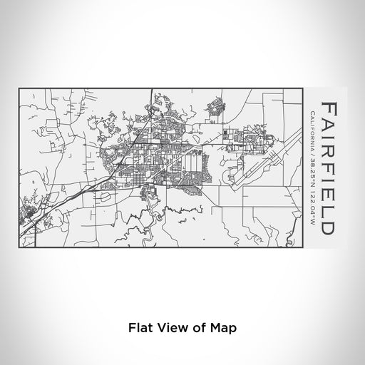 Rendered View of Fairfield California Map Engraving on 17oz Stainless Steel Insulated Cola Bottle in White