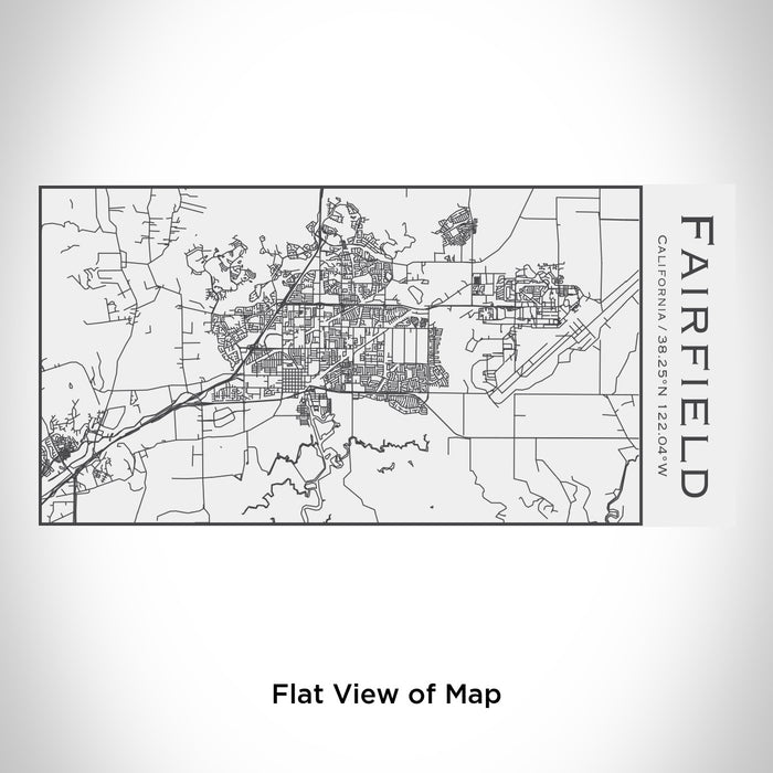 Rendered View of Fairfield California Map Engraving on 17oz Stainless Steel Insulated Cola Bottle in White