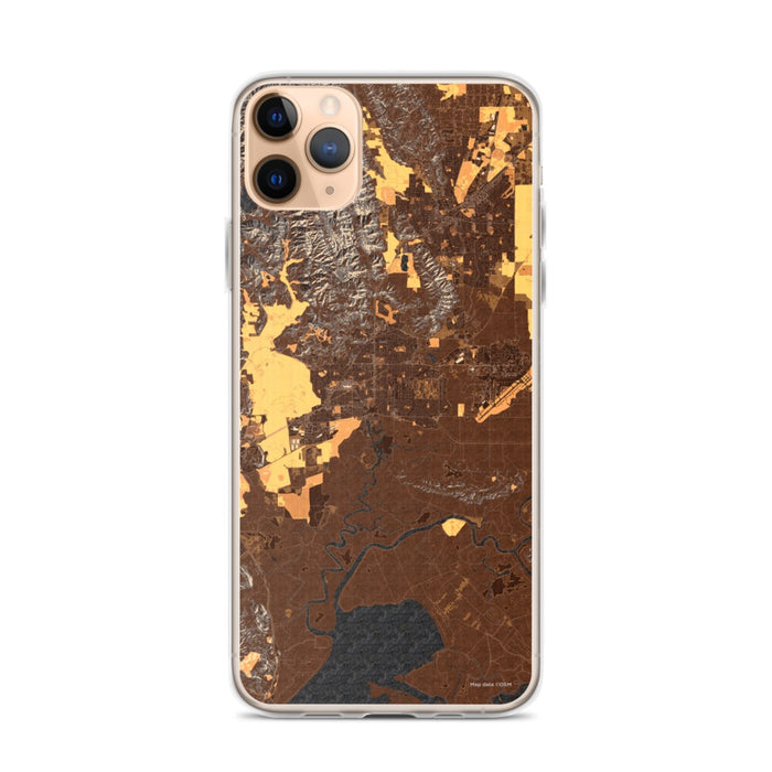 Custom iPhone 11 Pro Max Fairfield California Map Phone Case in Ember