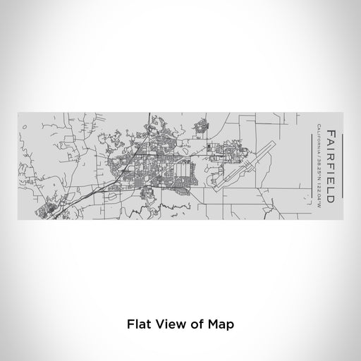 Rendered View of Fairfield California Map Engraving on 10oz Stainless Steel Insulated Cup with Sipping Lid