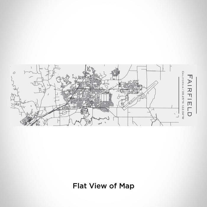 Rendered View of Fairfield California Map Engraving on 10oz Stainless Steel Insulated Cup with Sliding Lid in White