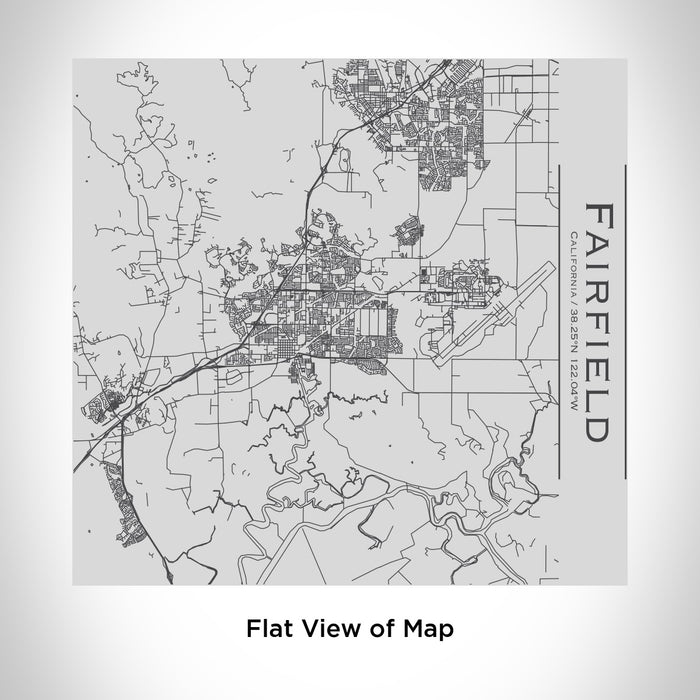 Rendered View of Fairfield California Map Engraving on 17oz Stainless Steel Insulated Tumbler