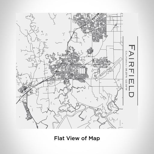 Rendered View of Fairfield California Map Engraving on 17oz Stainless Steel Insulated Tumbler in White