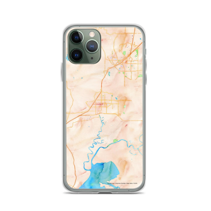 Custom iPhone 11 Pro Fairfield California Map Phone Case in Watercolor