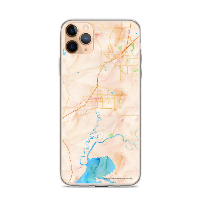 Custom iPhone 11 Pro Max Fairfield California Map Phone Case in Watercolor
