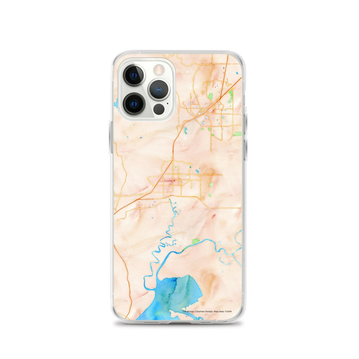 Custom iPhone 12 Pro Fairfield California Map Phone Case in Watercolor