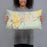Person holding 20x12 Custom Fairfield California Map Throw Pillow in Woodblock