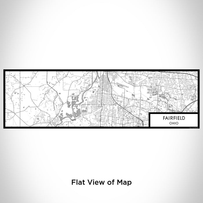 Flat View of Map Custom Fairfield Ohio Map Enamel Mug in Classic