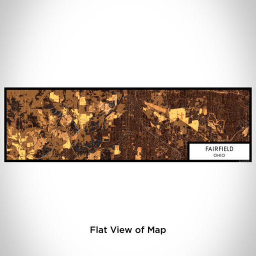 Flat View of Map Custom Fairfield Ohio Map Enamel Mug in Ember
