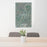 24x36 Fairmont West Virginia Map Print Portrait Orientation in Afternoon Style Behind 2 Chairs Table and Potted Plant