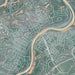 Fairmont West Virginia Map Print in Afternoon Style Zoomed In Close Up Showing Details