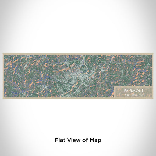 Flat View of Map Custom Fairmont West Virginia Map Enamel Mug in Afternoon