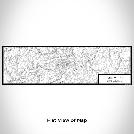 Flat View of Map Custom Fairmont West Virginia Map Enamel Mug in Classic