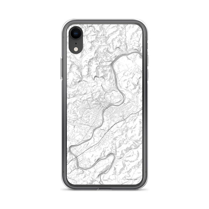 Custom iPhone XR Fairmont West Virginia Map Phone Case in Classic
