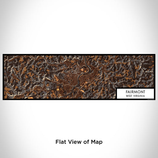 Flat View of Map Custom Fairmont West Virginia Map Enamel Mug in Ember