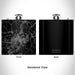 Rendered View of Fairmont West Virginia Map Engraving on 6oz Stainless Steel Flask in Black