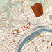Fairmont West Virginia Map Print in Woodblock Style Zoomed In Close Up Showing Details