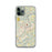 Custom iPhone 11 Pro Fairmont West Virginia Map Phone Case in Woodblock