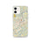 Custom iPhone 12 Fairmont West Virginia Map Phone Case in Woodblock