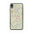 Custom iPhone XR Fairmont West Virginia Map Phone Case in Woodblock