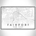 Fairport New York Map Print Landscape Orientation in Classic Style With Shaded Background