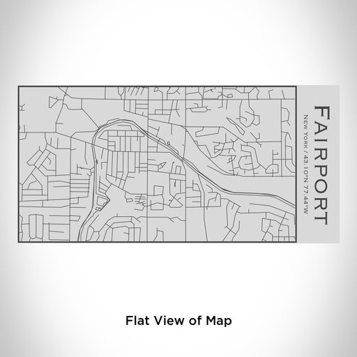 Rendered View of Fairport New York Map Engraving on 17oz Stainless Steel Insulated Cola Bottle