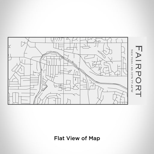 Rendered View of Fairport New York Map Engraving on 17oz Stainless Steel Insulated Cola Bottle in White