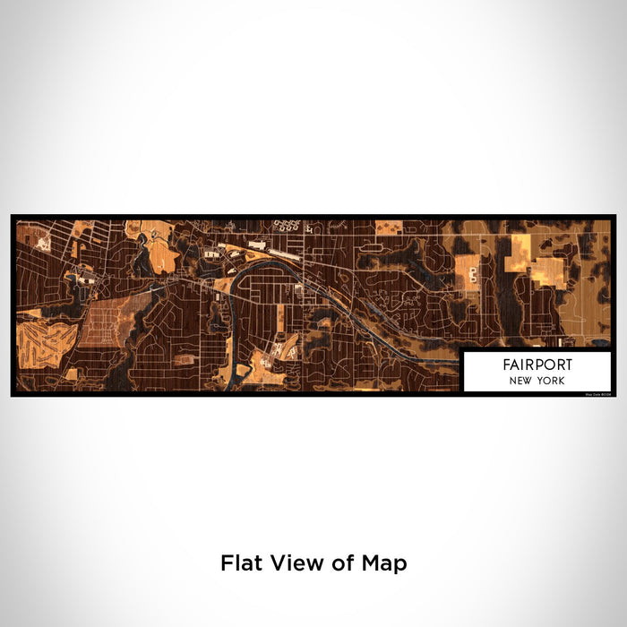 Flat View of Map Custom Fairport New York Map Enamel Mug in Ember