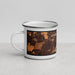 Left View Custom Fairport New York Map Enamel Mug in Ember