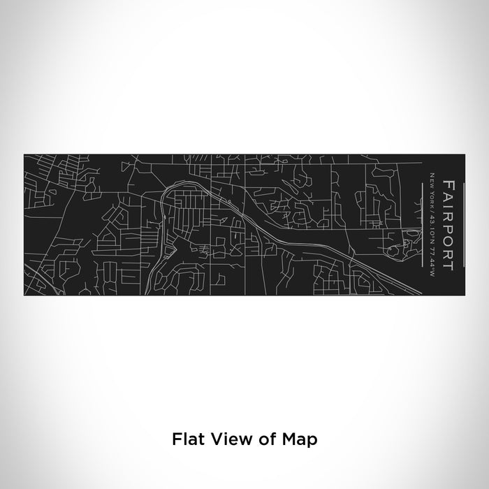 Rendered View of Fairport New York Map Engraving on 10oz Stainless Steel Insulated Cup with Sliding Lid in Black