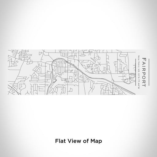 Rendered View of Fairport New York Map Engraving on 10oz Stainless Steel Insulated Cup with Sliding Lid in White