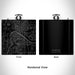 Rendered View of Fairport New York Map Engraving on 6oz Stainless Steel Flask in Black