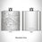 Rendered View of Fairport New York Map Engraving on 6oz Stainless Steel Flask