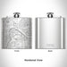 Rendered View of Fairport New York Map Engraving on 6oz Stainless Steel Flask