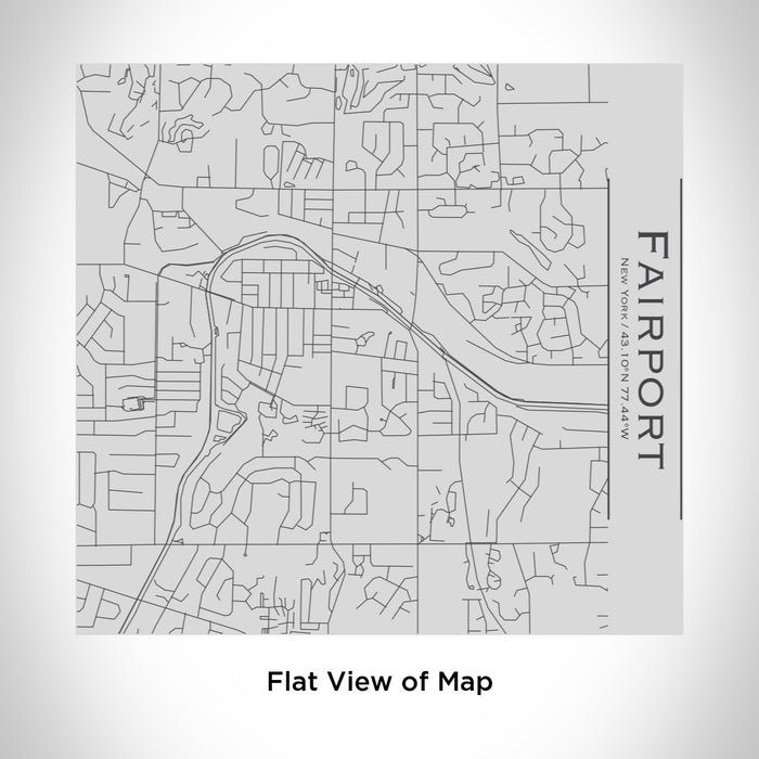 Rendered View of Fairport New York Map Engraving on 17oz Stainless Steel Insulated Tumbler
