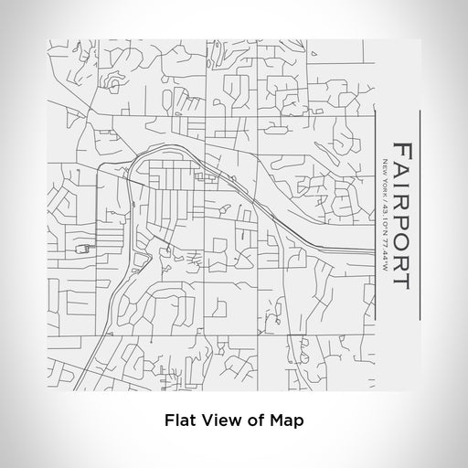 Rendered View of Fairport New York Map Engraving on 17oz Stainless Steel Insulated Tumbler in White