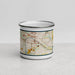 Front View Custom Fairport New York Map Enamel Mug in Woodblock