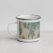 Left View Custom Fall River Massachusetts Map Enamel Mug in Afternoon