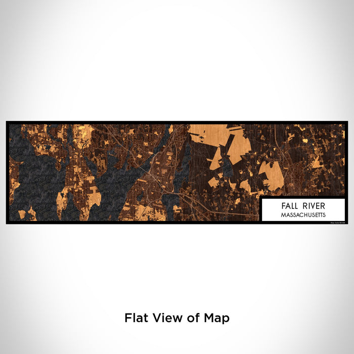 Flat View of Map Custom Fall River Massachusetts Map Enamel Mug in Ember