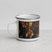 Left View Custom Fall River Massachusetts Map Enamel Mug in Ember
