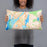 Person holding 20x12 Custom Fall River Massachusetts Map Throw Pillow in Watercolor