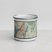 Front View Custom Fall River Massachusetts Map Enamel Mug in Woodblock