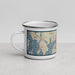 Left View Custom Fall River Massachusetts Map Enamel Mug in Woodblock