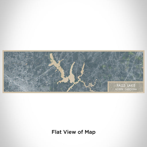 Flat View of Map Custom Falls Lake North Carolina Map Enamel Mug in Afternoon