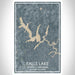 Falls Lake North Carolina Map Print Portrait Orientation in Afternoon Style With Shaded Background