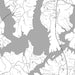 Falls Lake North Carolina Map Print in Classic Style Zoomed In Close Up Showing Details