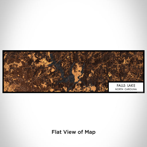 Flat View of Map Custom Falls Lake North Carolina Map Enamel Mug in Ember